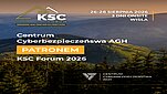 Text: Cybersecurity Centre AGH Patroning KSC Forum 2026